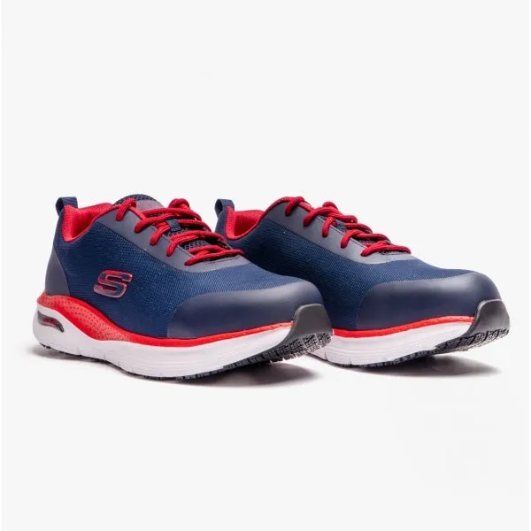 200086EC/NVRD 200086EC/NVRD ARCH FIT SR - RINGSTAP Mens Safety Trainers Navy/Red