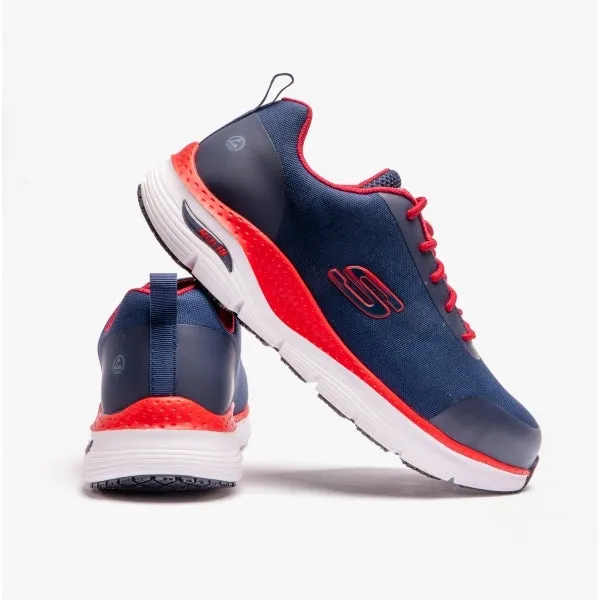 200086EC/NVRD 200086EC/NVRD ARCH FIT SR - RINGSTAP Mens Safety Trainers Navy/Red