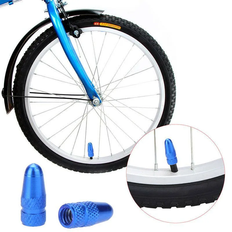 2pcs Aluminium Alloy MTB Bicycle Road Bike Presta Valve Mouth Cover Tyre Wheel Rims Stem Air Valve Dust Cap