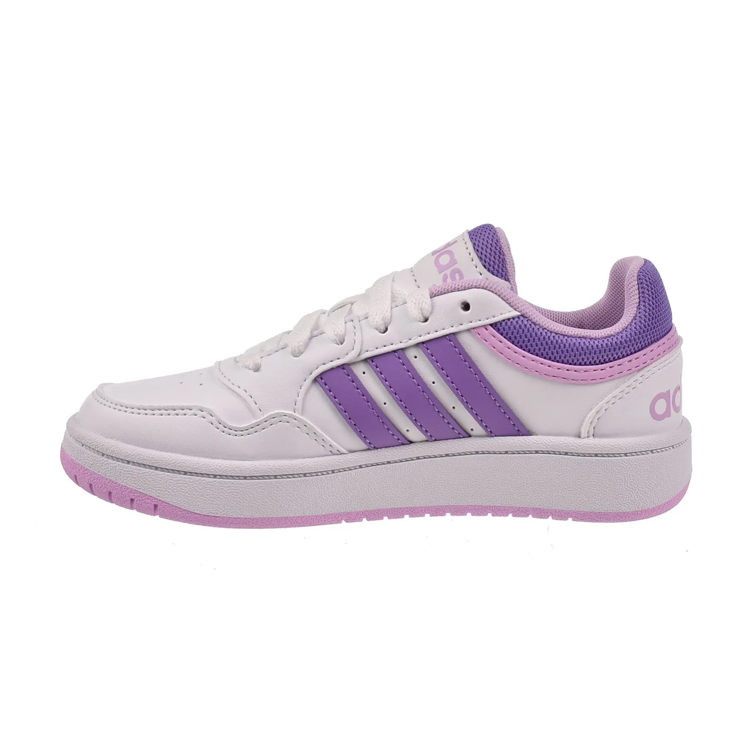 Adidas Hoops 3.0 C Little Kids' Shoes White-Purple