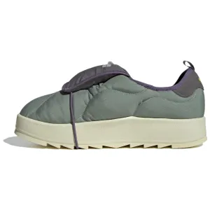 Adidas originals Puffylette Lifestyle Unisex Shoes, Green/Dark Gray