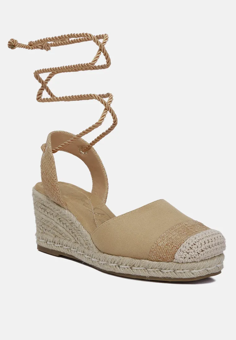 Aiden Lace-Up Crochet Espadrilles