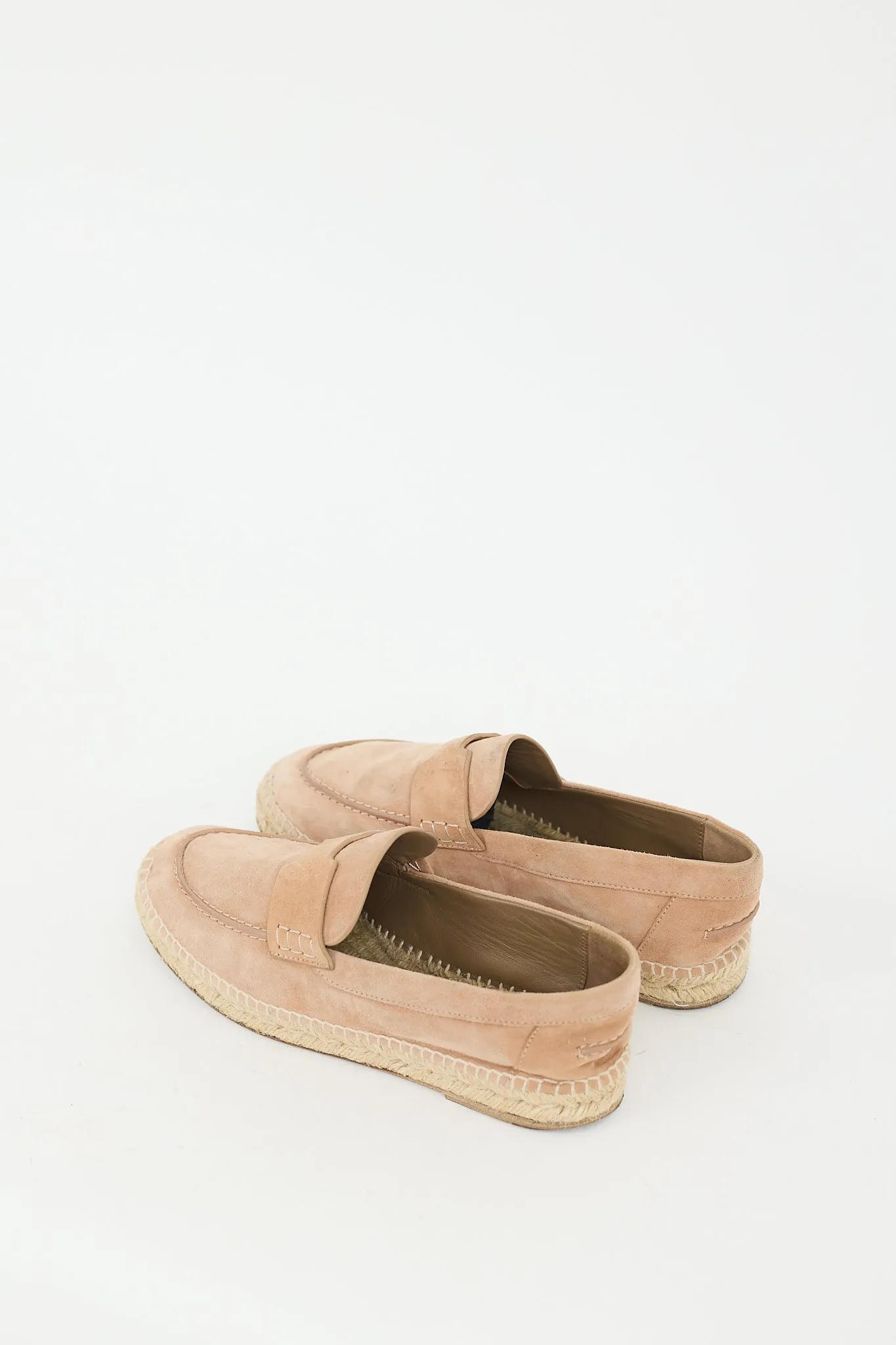 Beige Suede Loafer Espadrille