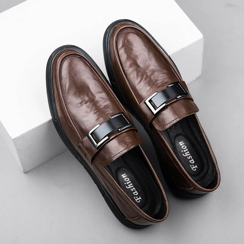 binfenxie Genuine Leather Mens Casual Shoes Luxury Brand Italian Formal Shoes High Quality Designer Loafers Moccasin Slip on Driving Shoes