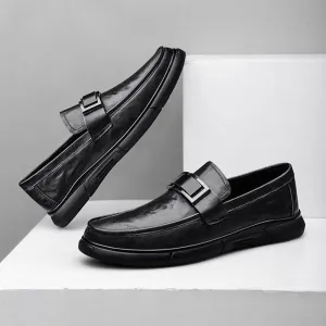 binfenxie Genuine Leather Mens Casual Shoes Luxury Brand Italian Formal Shoes High Quality Designer Loafers Moccasin Slip on Driving Shoes