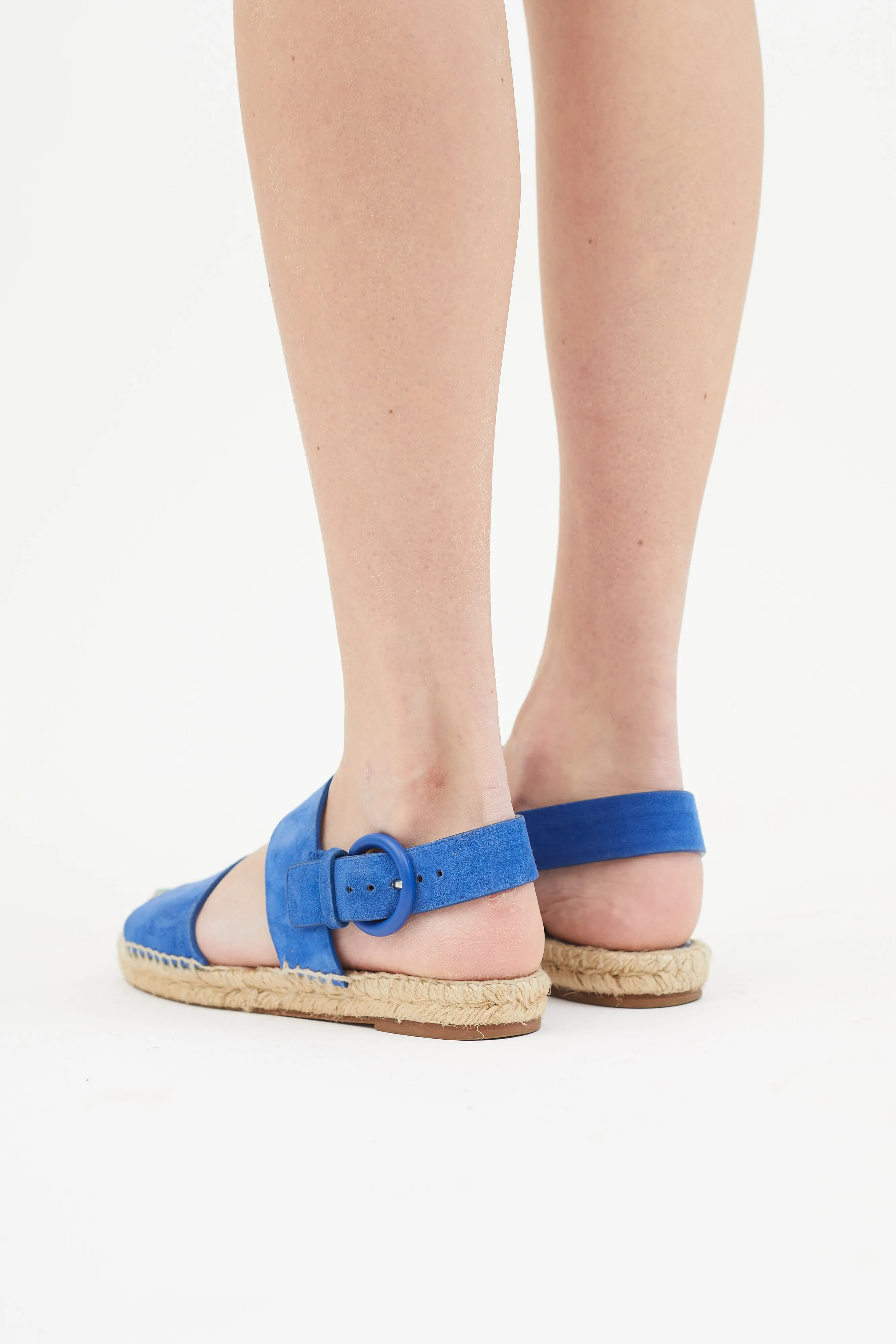 Blue Suede Espadrilles Sandal