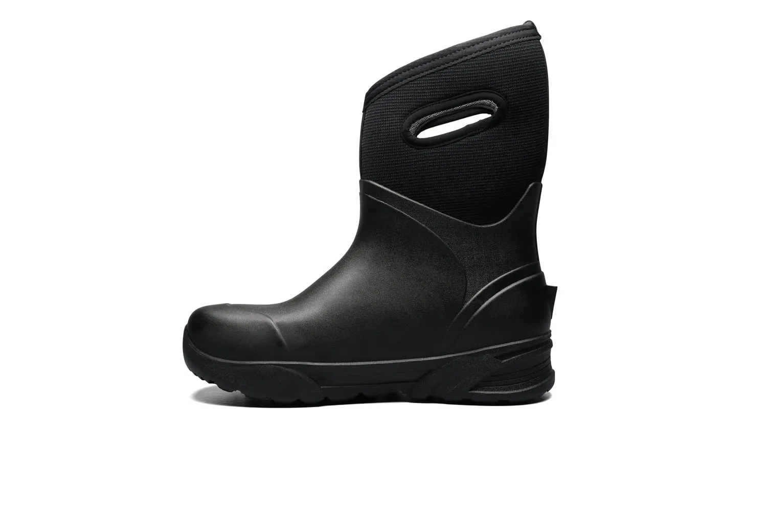 Bogs Mens Bozeman Mid Black Rubber Work Boots