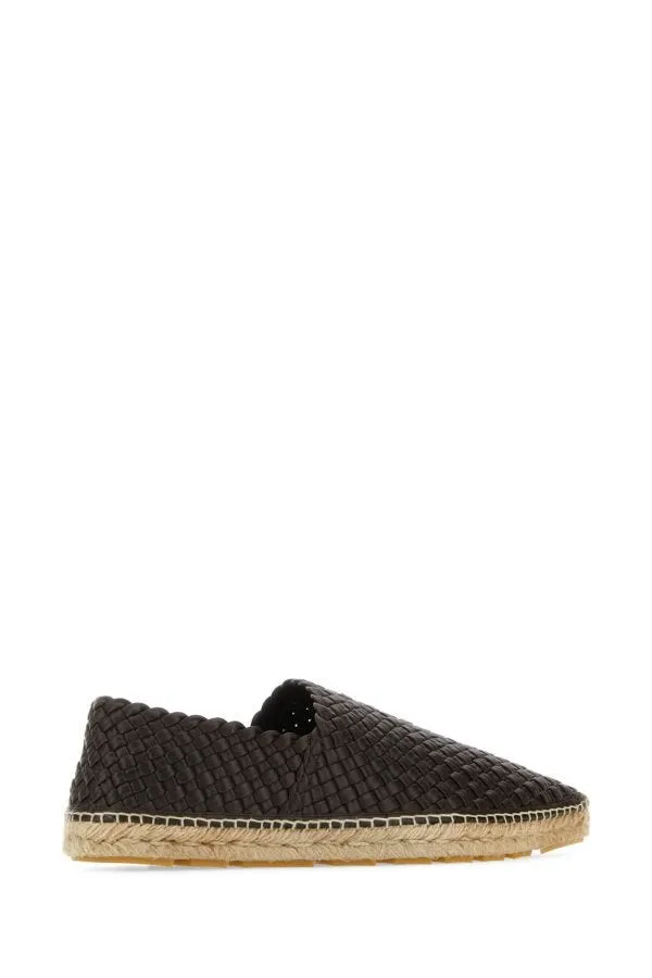 BOTTEGA VENETA | Dark brown nappa leather espadrilles