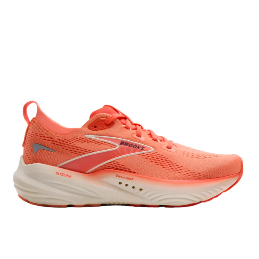 Brooks Womens Trainer Glycerin 22 Desert Flower/Hot Coral/Milk