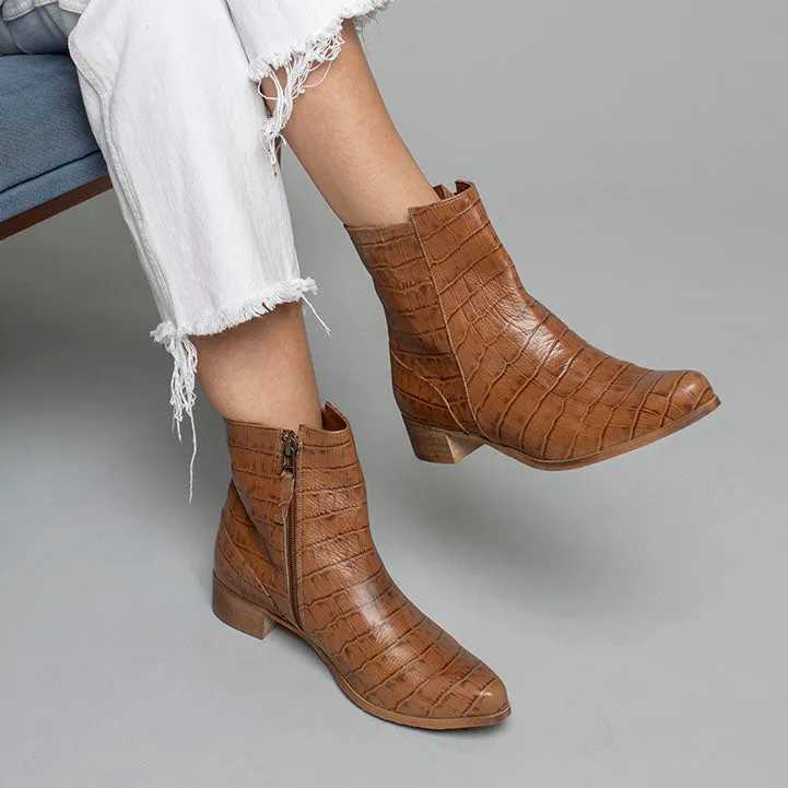 Brown Crane - Ankle Boots