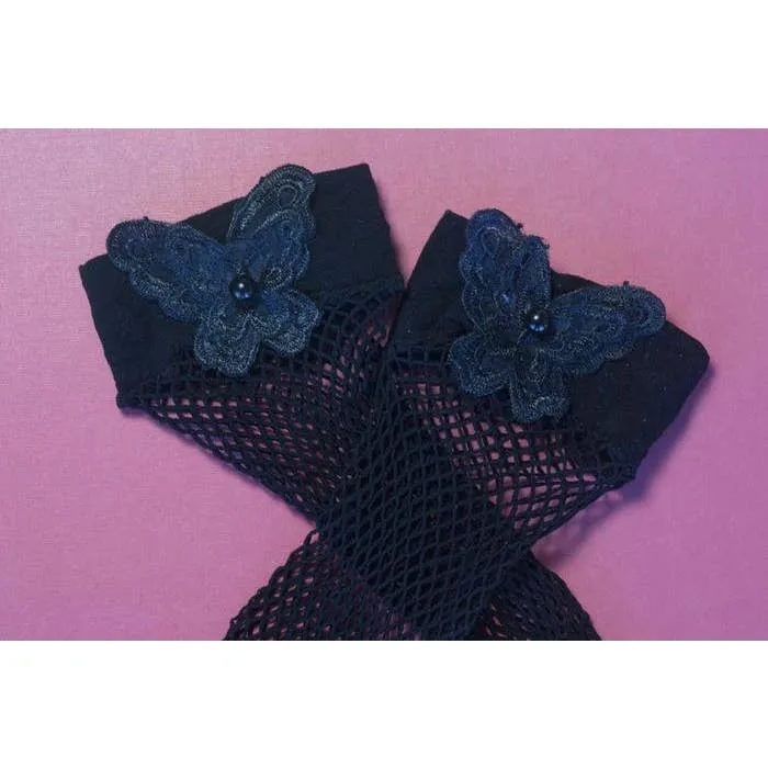 Butterfly Neck Socks - Lace Butterfly