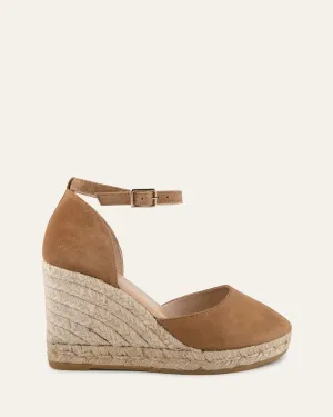 CAIRO HIGH HEEL ESPADRILLES CAMEL SUEDE