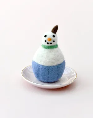 Christmas Felt Play Food - Snowman Cupcake | Tara Treasures