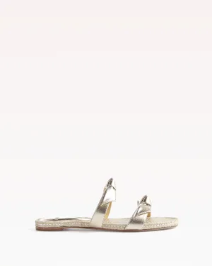 Clarita Flat Metallic Golden