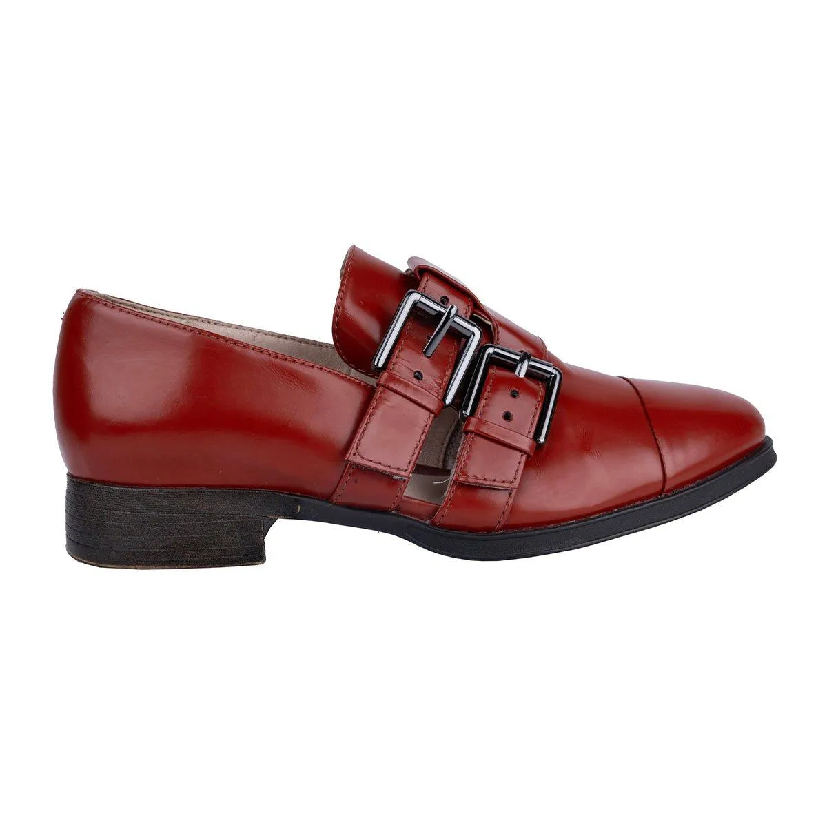 Clarks Formal Loafers Leather Red Colour For Women