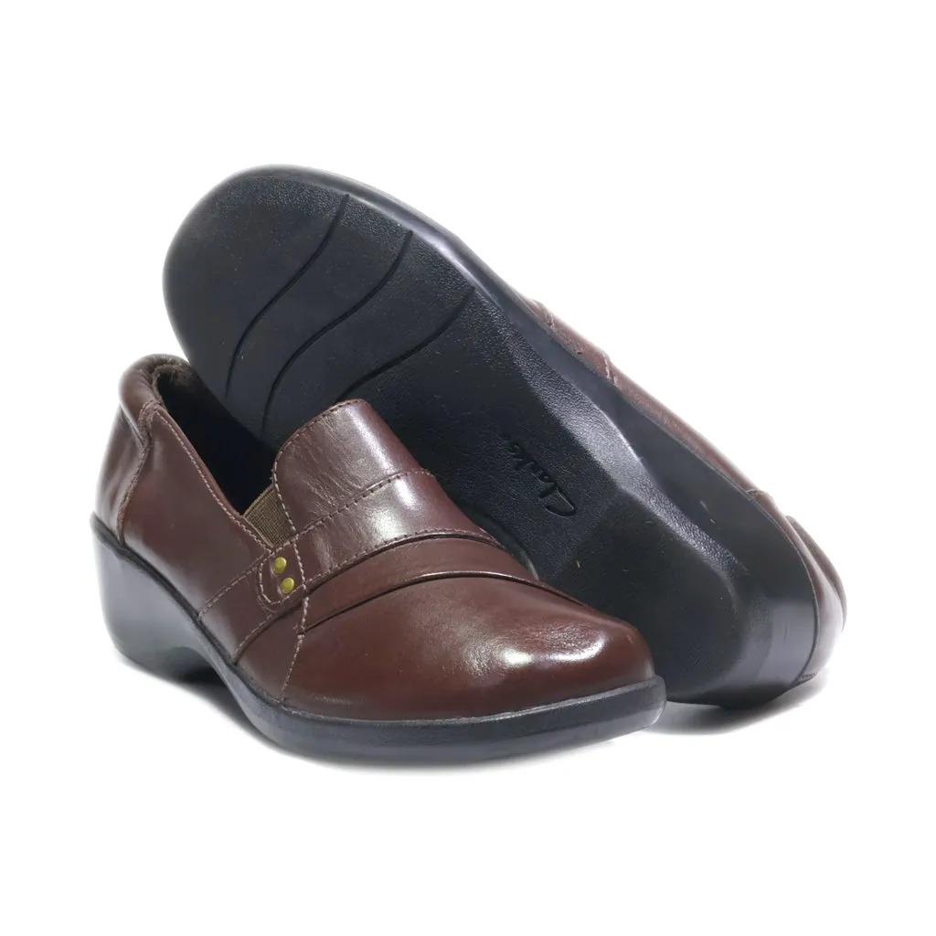 Clarks Loafers Leather Brown Colour For Women