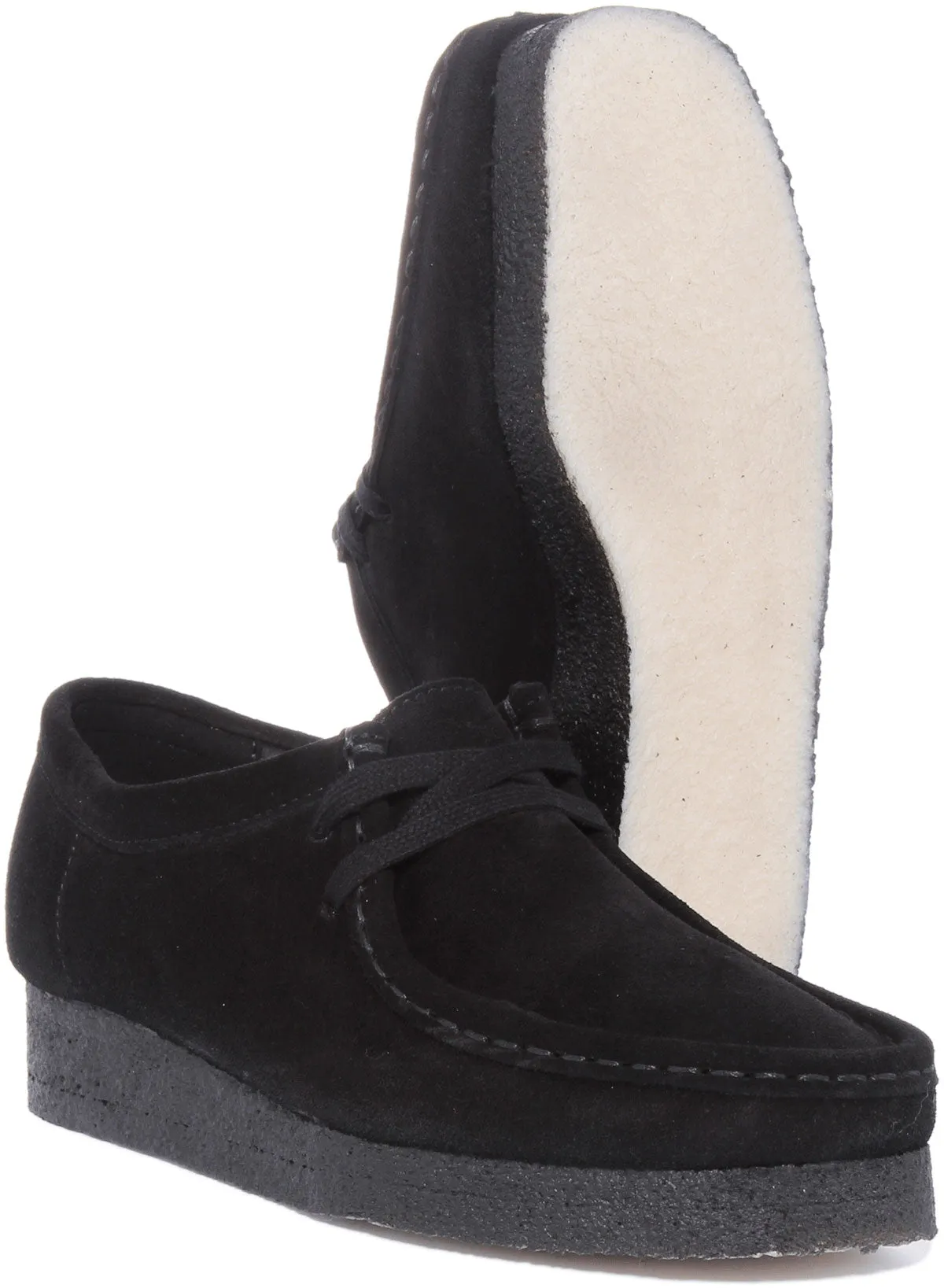 Clarks Originals Wallabee In Black Suede For Women