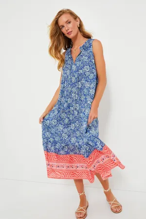 Cobalt Bouquet Salty Paloma Caftan