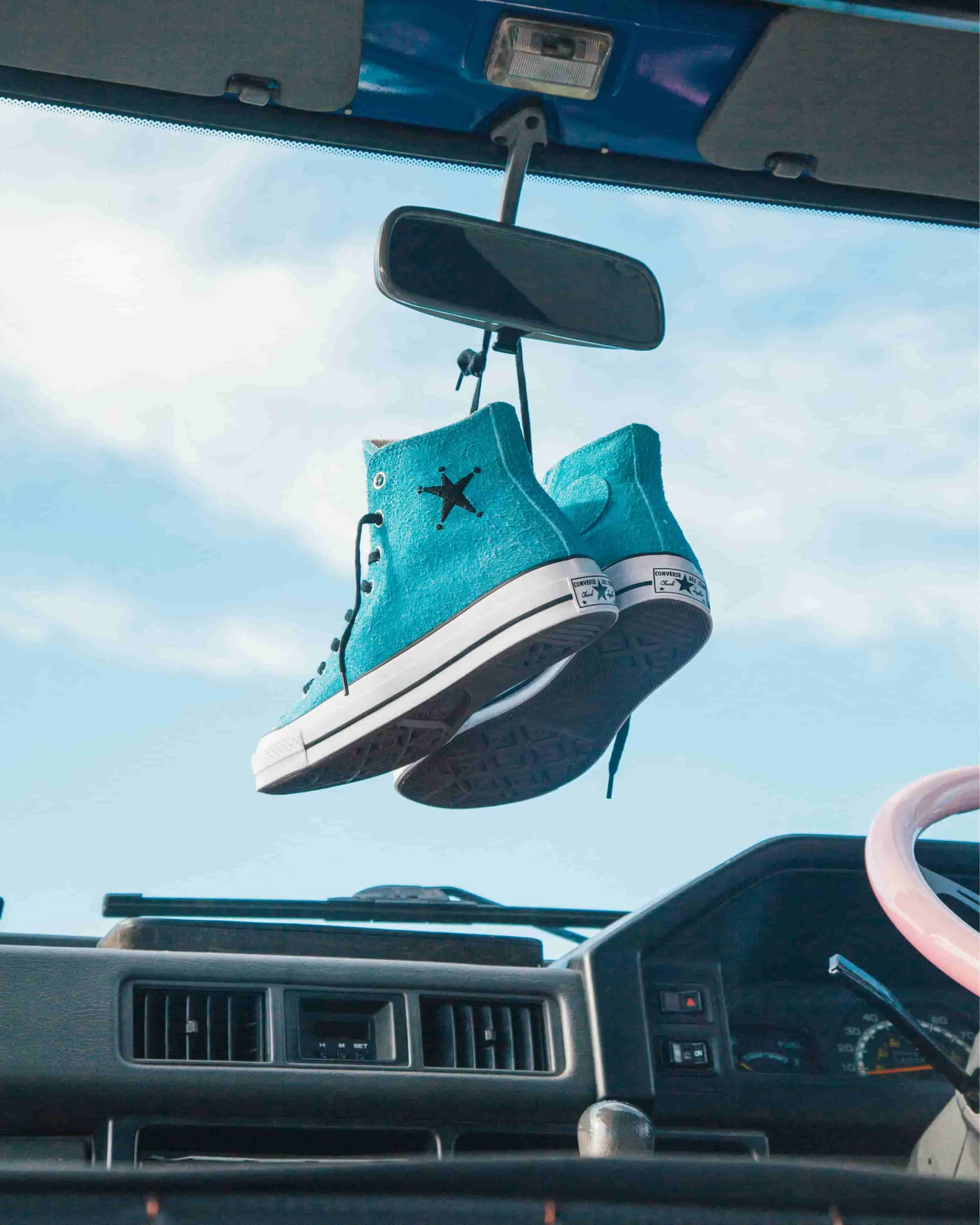 Converse x Stussy Chuck 70 Hi Shoes - Sky Blue