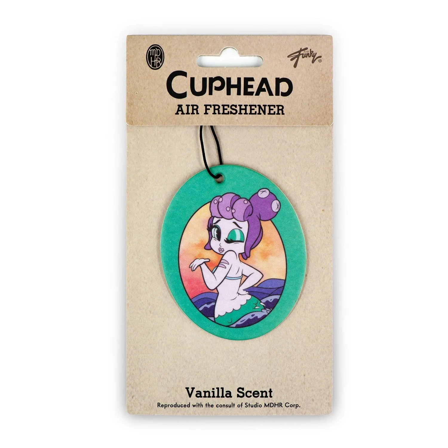 Cuphead Cala Maria Mermaid Boss Hanging Air Freshener, Vanilla Scent