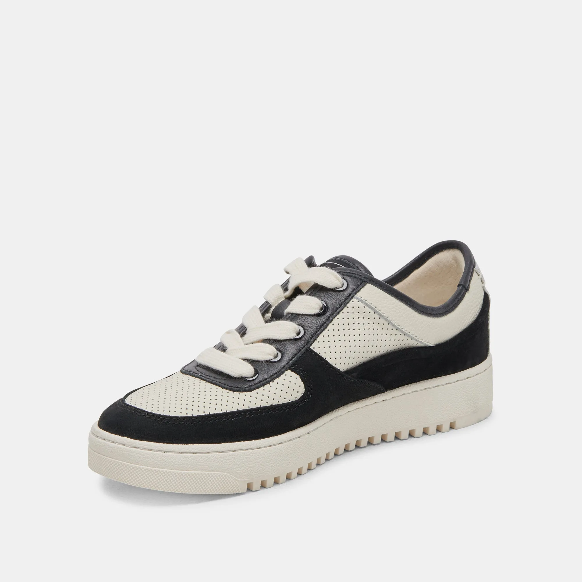 CYRIL SNEAKERS BLACK WHITE LEATHER