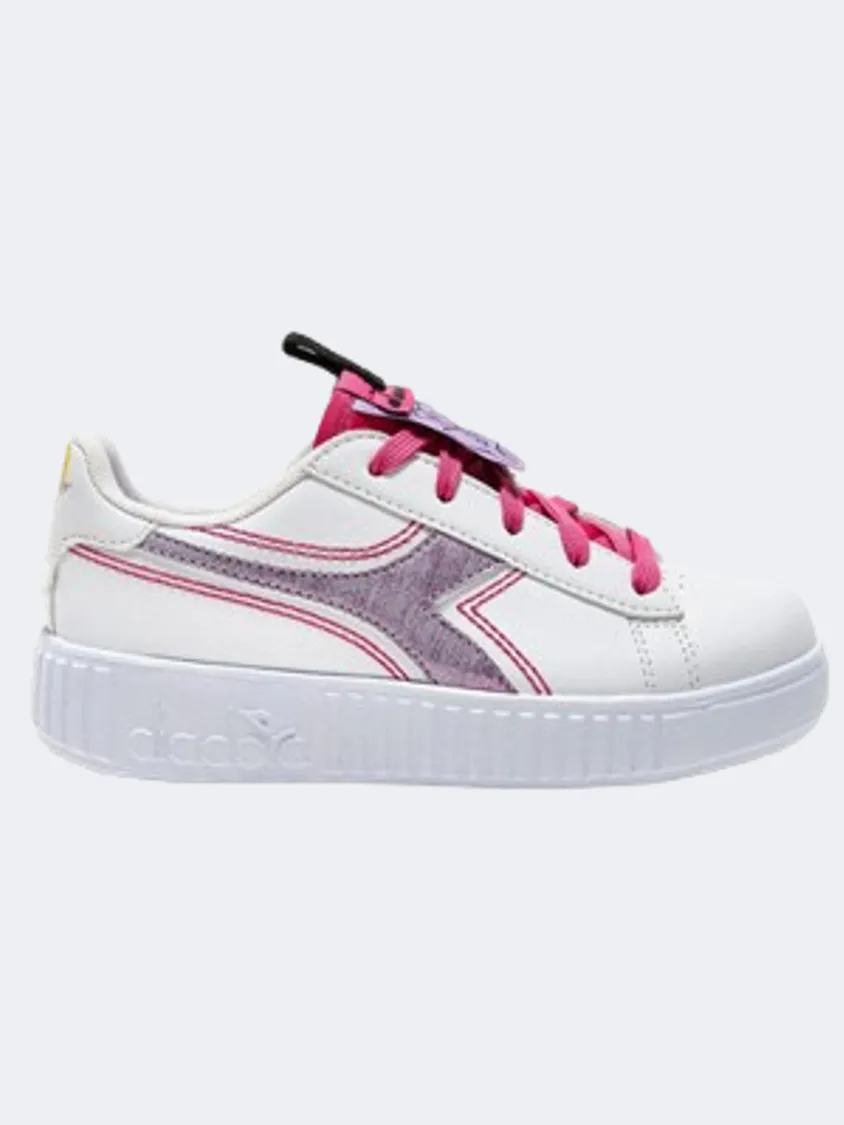 Diadora Game Step Lola Ps-Girls Lifestyle Shoes White/Violet Iris