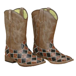 Double Barrel Childrens Andy Patchwork Boots 44566107