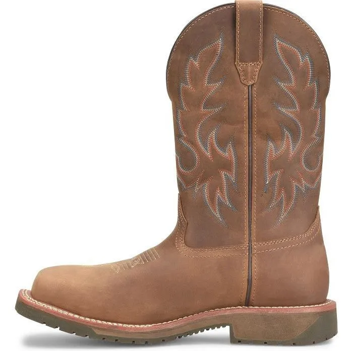 Double H Men's Roper 12" Wide SQ Toe Comp Toe Western Work Boot -Brown- DH6141