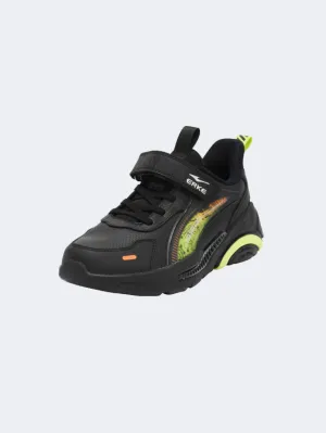 Erke Casual Kids-Boys Running Shoes Black/Lemon Green