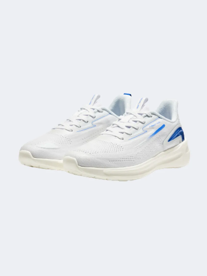 Erke Cushioning Men Running Shoes White/Blue