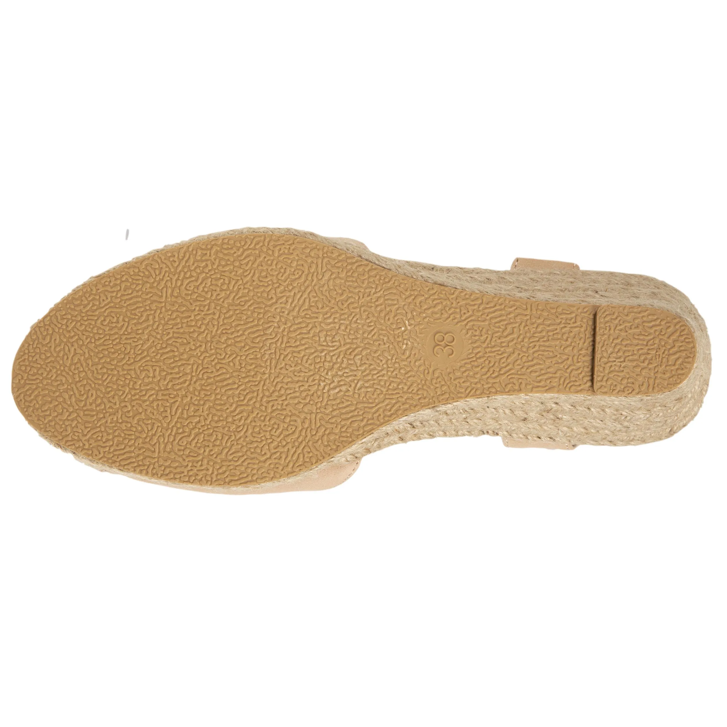 Espadrilles fermées Femme talon corde Beige