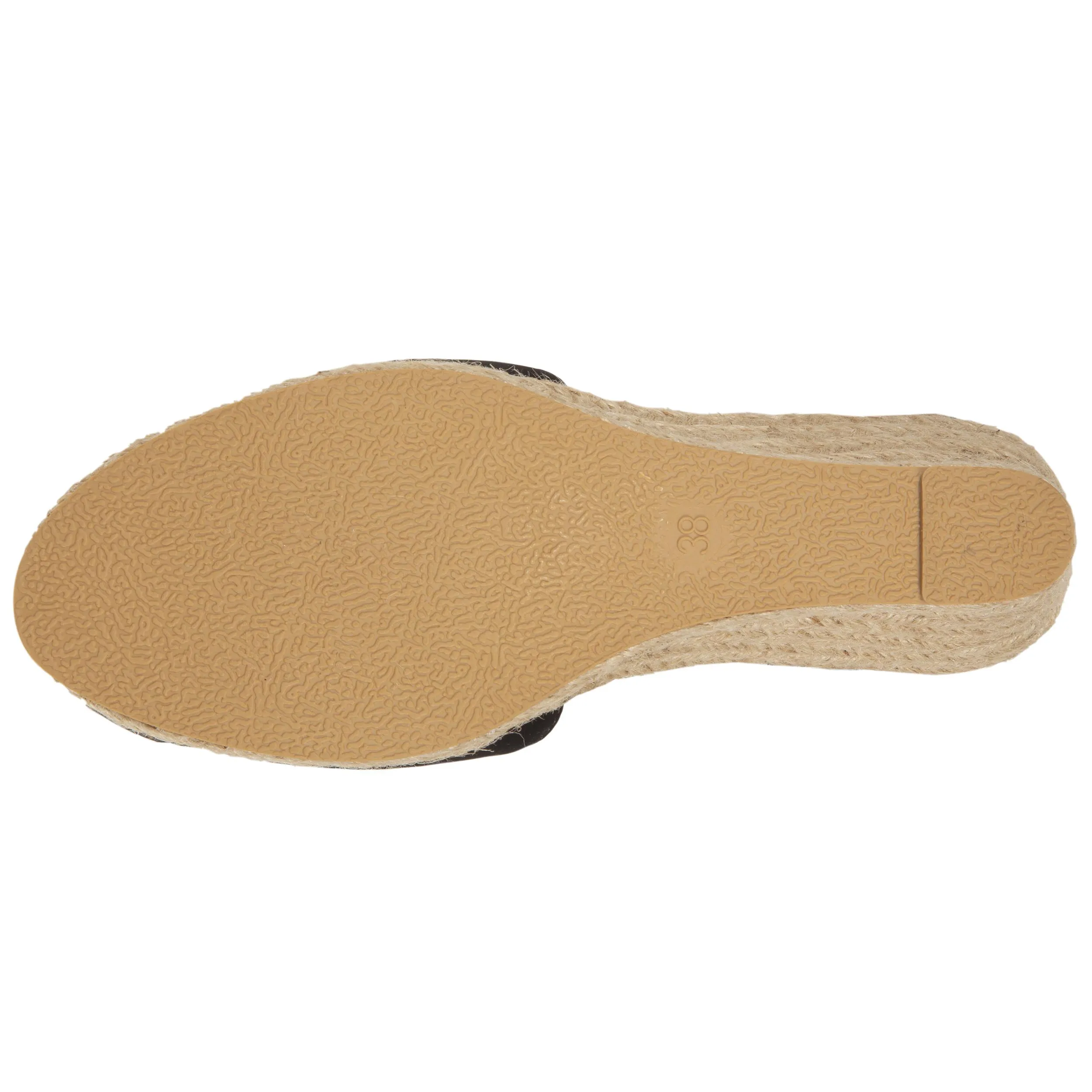 Espadrilles fermées Femme talon corde Noir