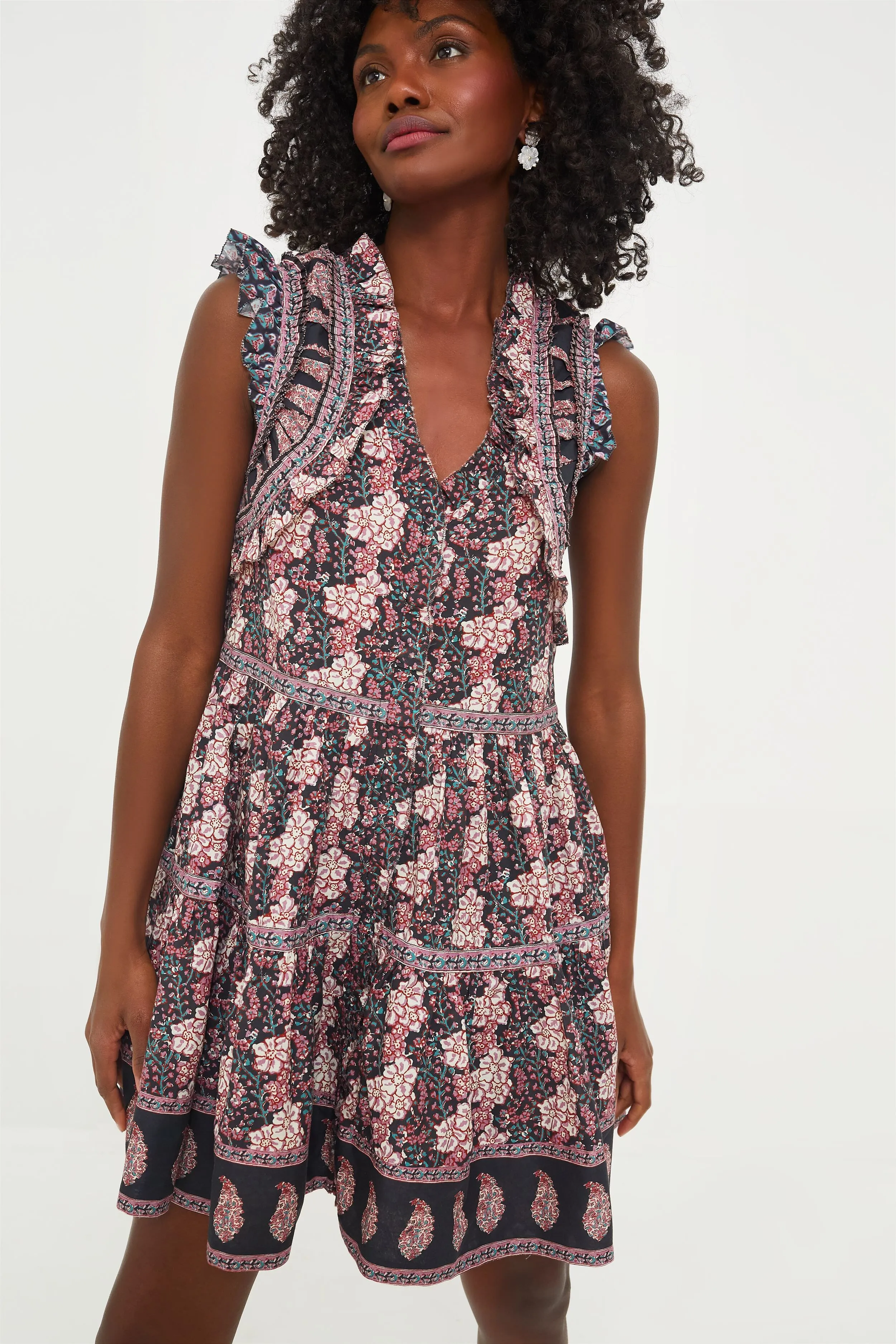 Exclusive Donna Print Flutter Tunic Dress