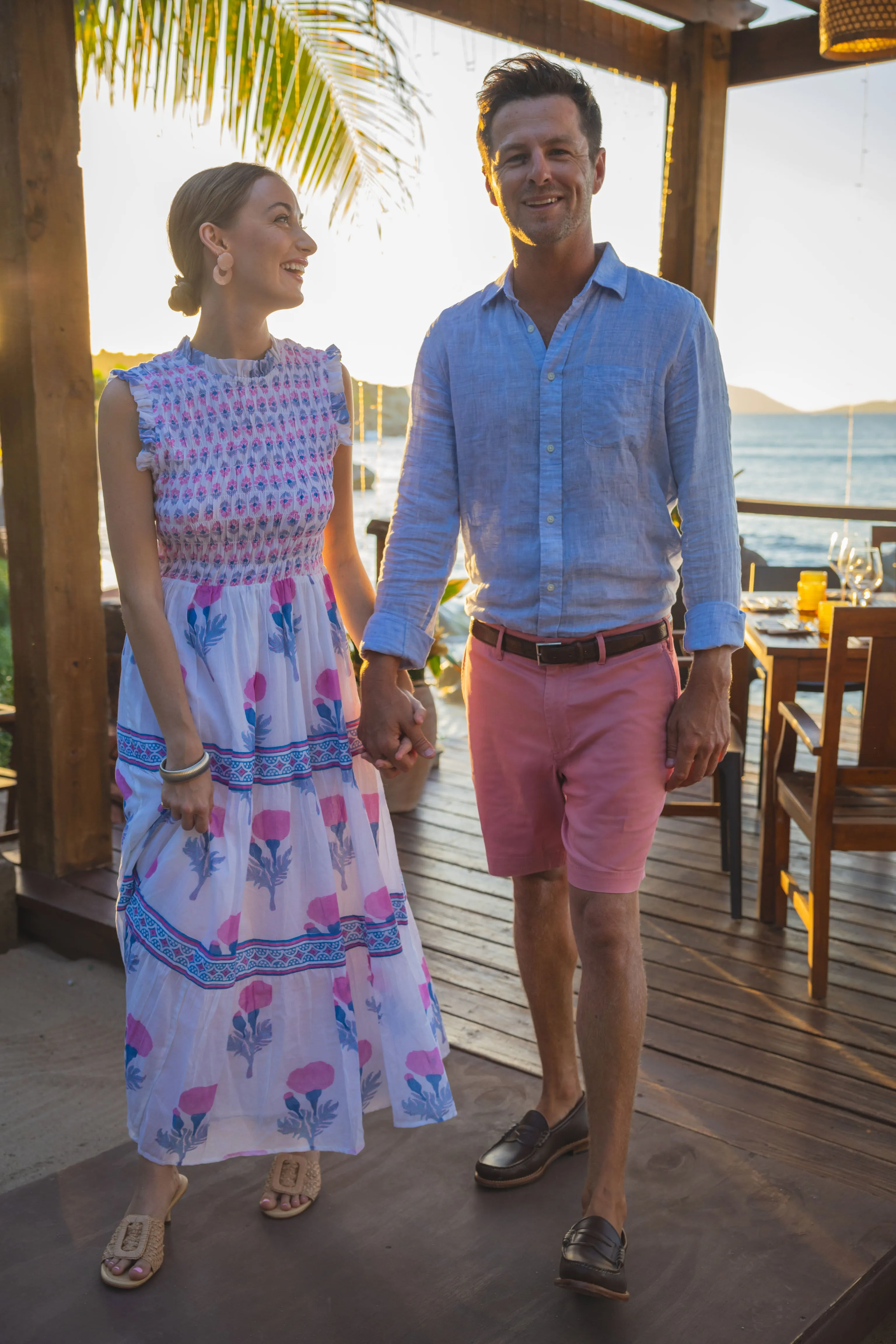 Exclusive Pink Bloom Sleeveless Smocked Maxi Dress