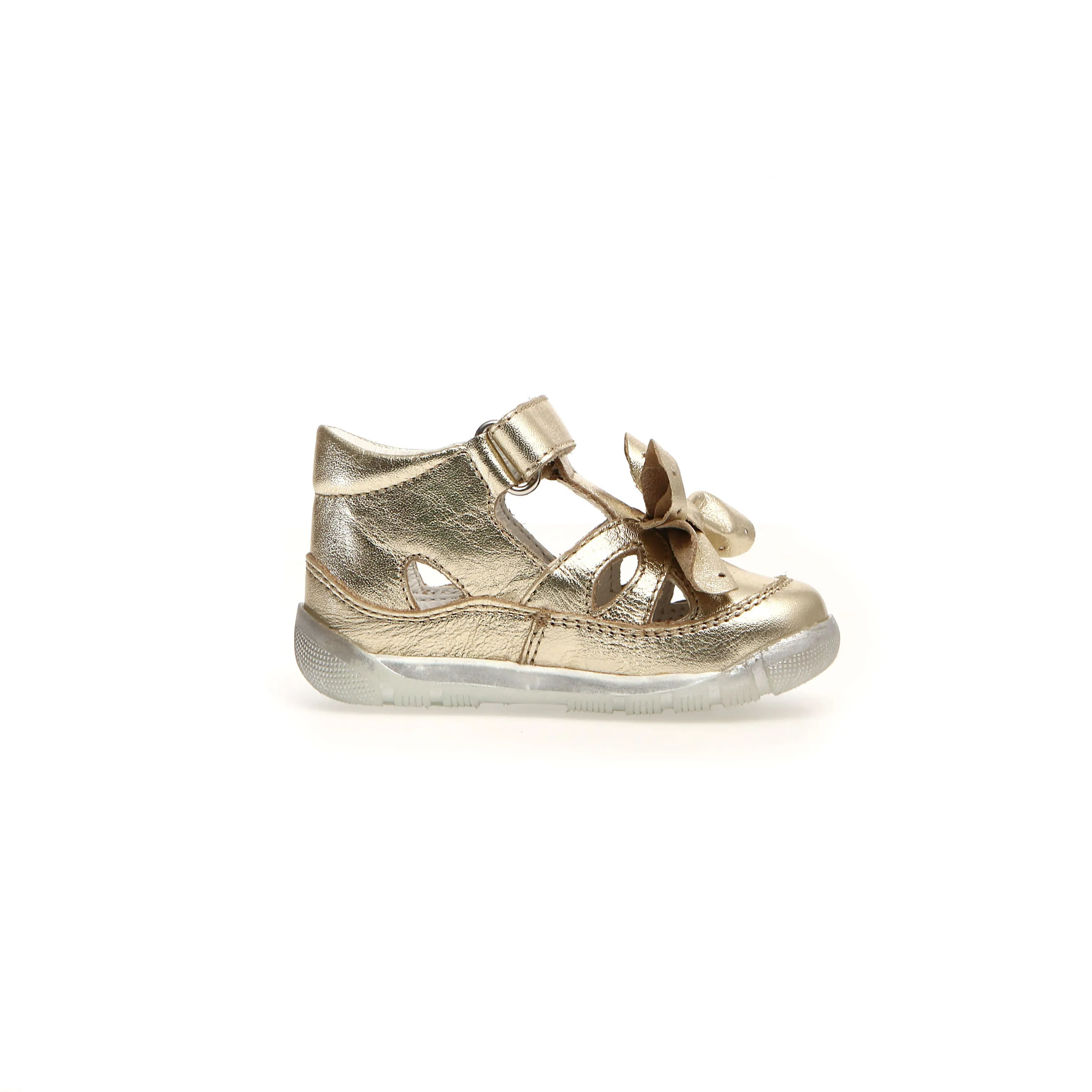 FALCOTTO - Flecher Girls Gold Leather Sandals