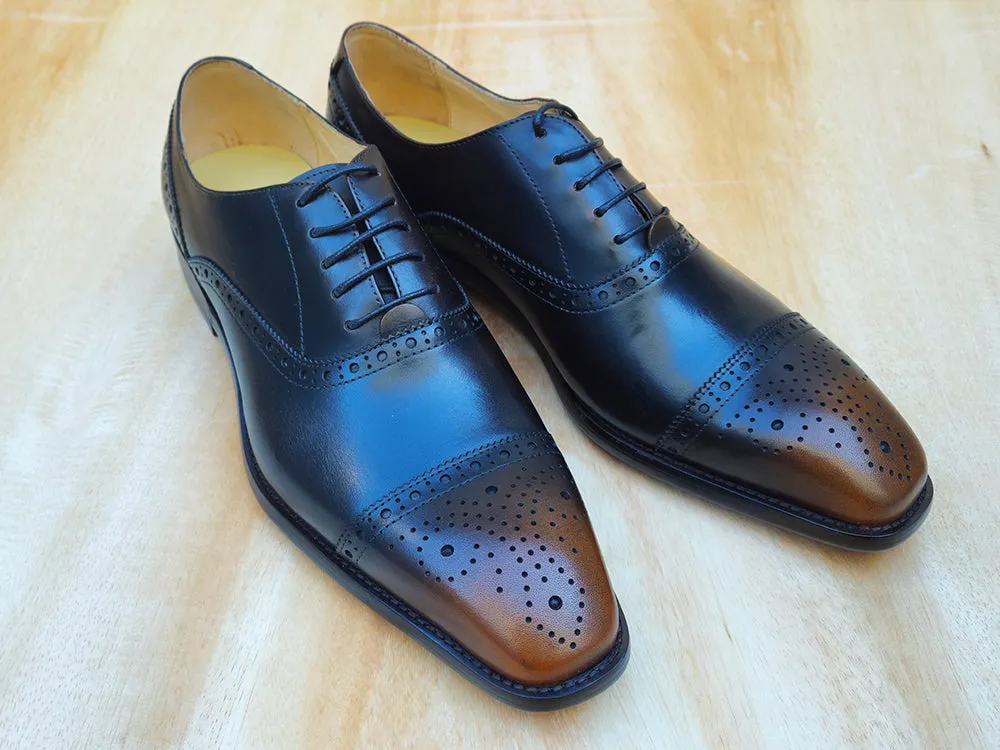 Five Eyelets Cap Toe Calfskin Oxford