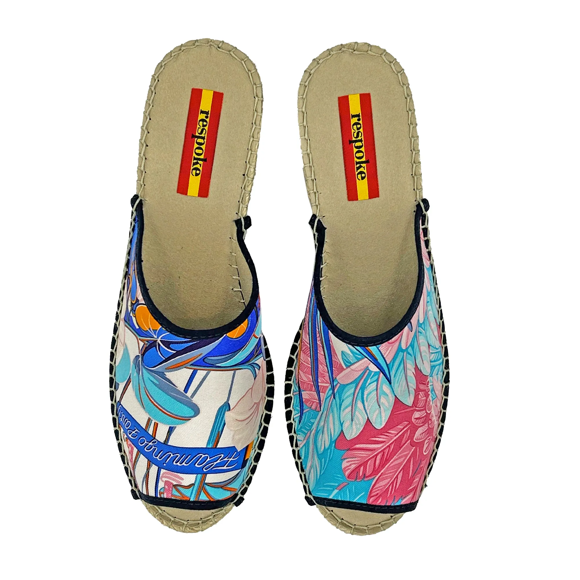 FLAMINGO Blue Modern Wedge Espadrilles