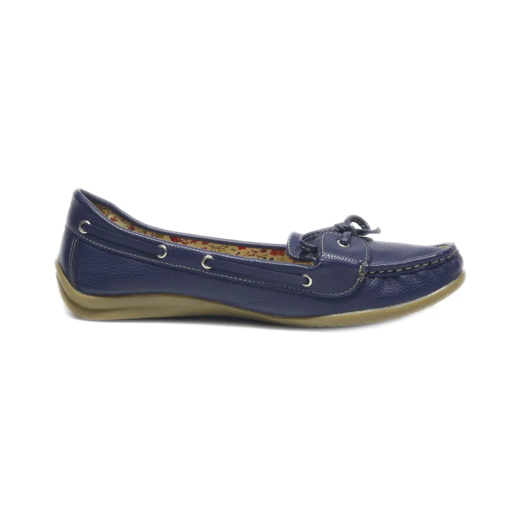 Fleet & Foster Loafers Leather Blue Colour For Women