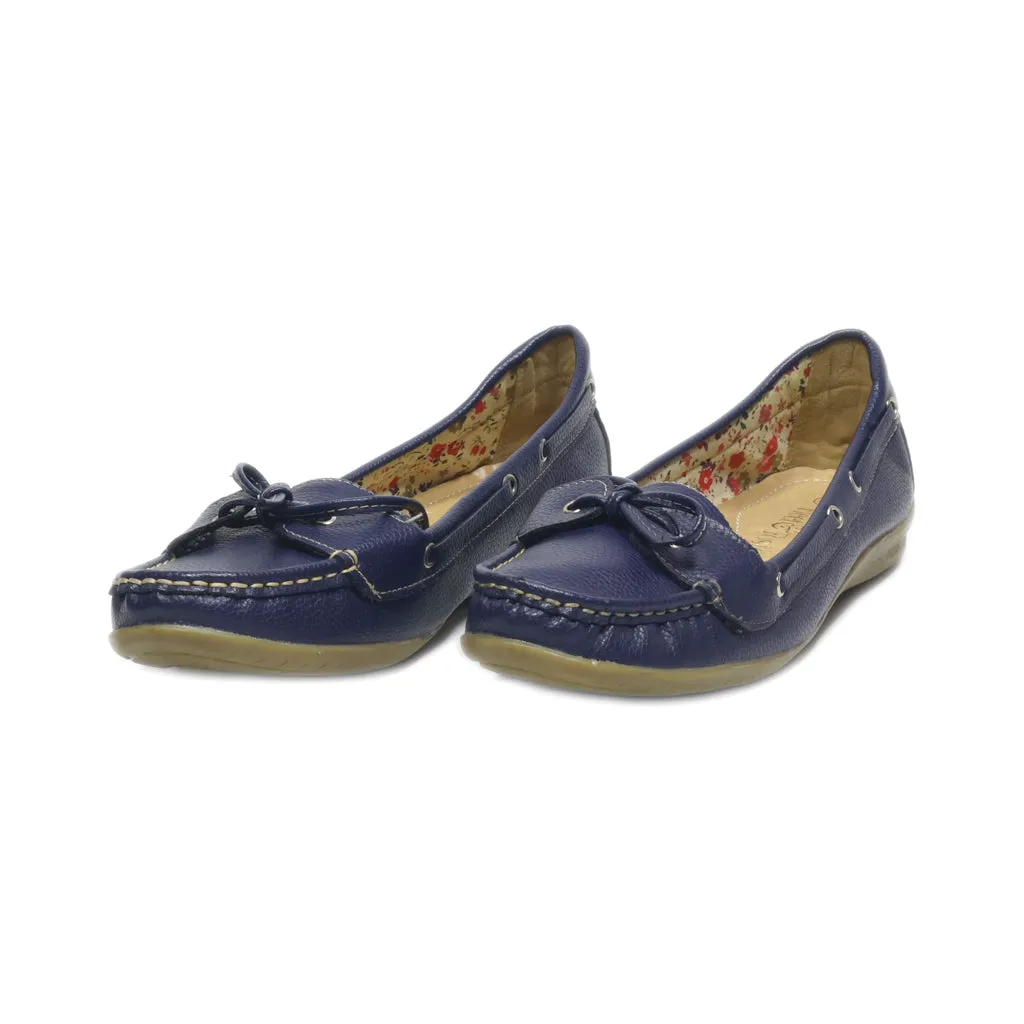 Fleet & Foster Loafers Leather Blue Colour For Women