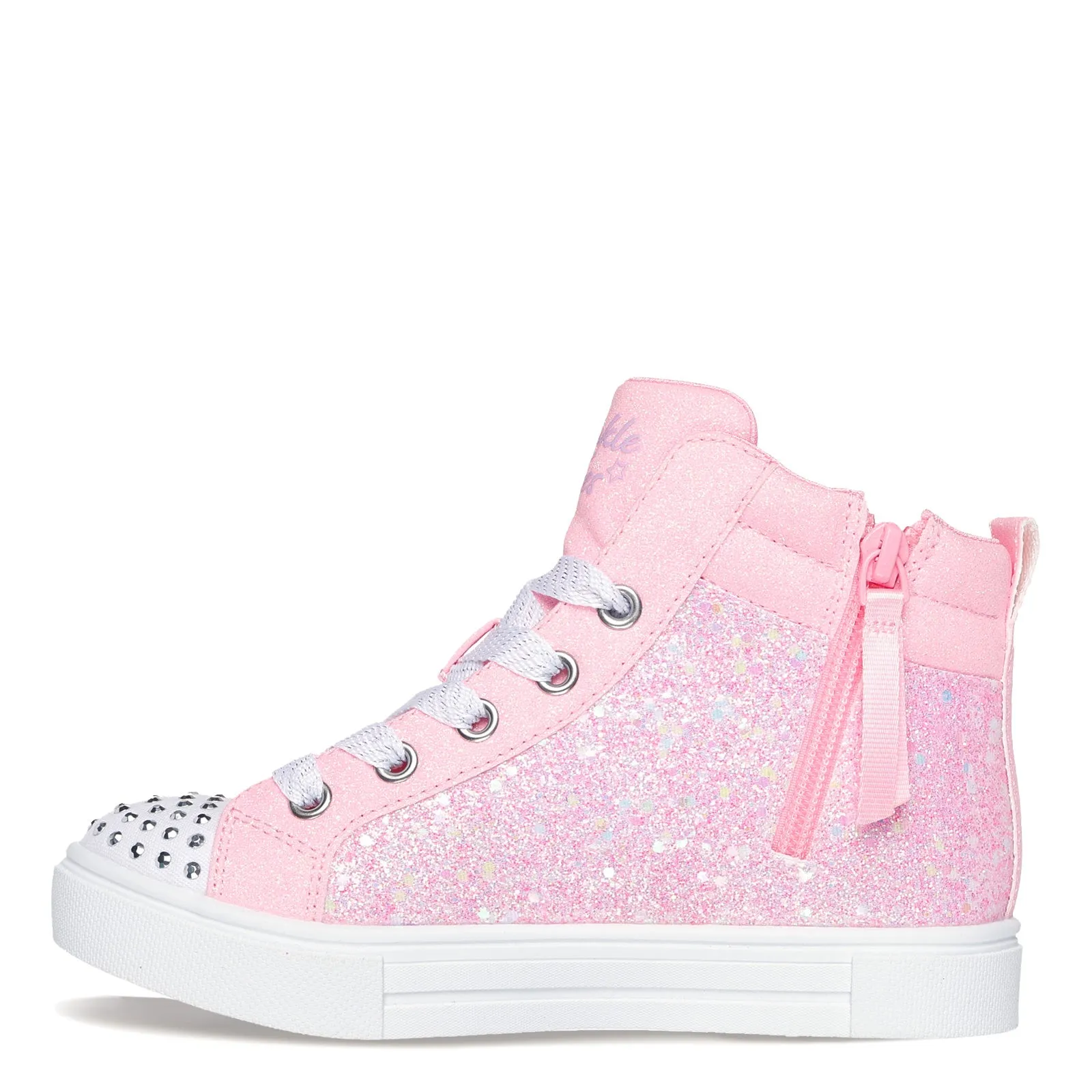 Girl's Skechers, Twinkle Toes: Twinkle Sparks - Charm Bestie High Top Sneaker - Little Kid