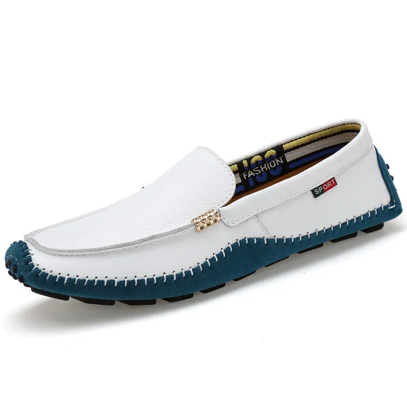 Hand-stitched loafers with large soft soles