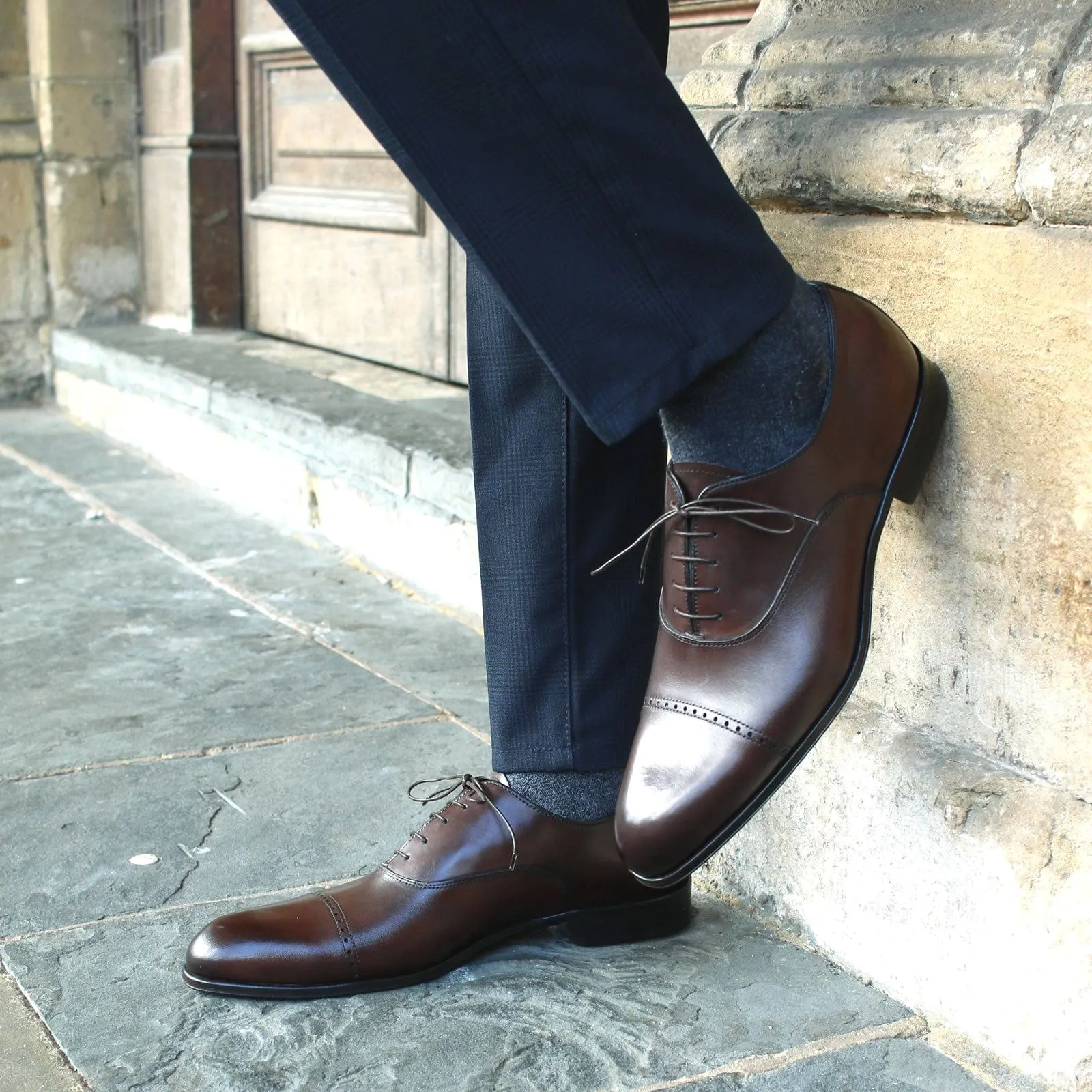 Harrow Cap Toe Oxford Brown