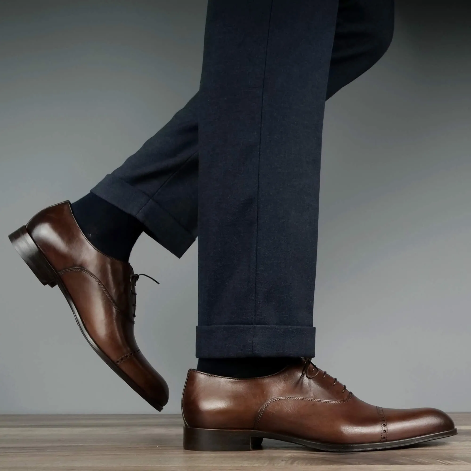 Harrow Cap Toe Oxford Brown