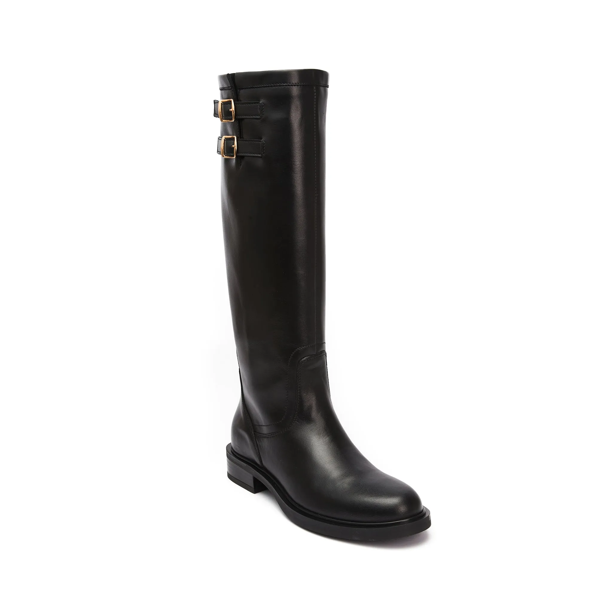 High tublular boot black