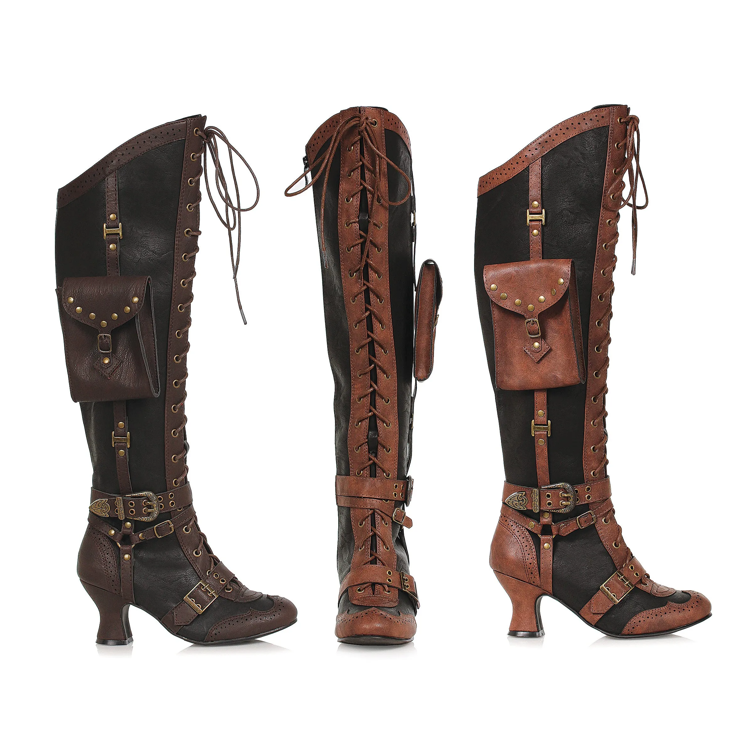 Ingrid-254 Knee High Steampunk Boots