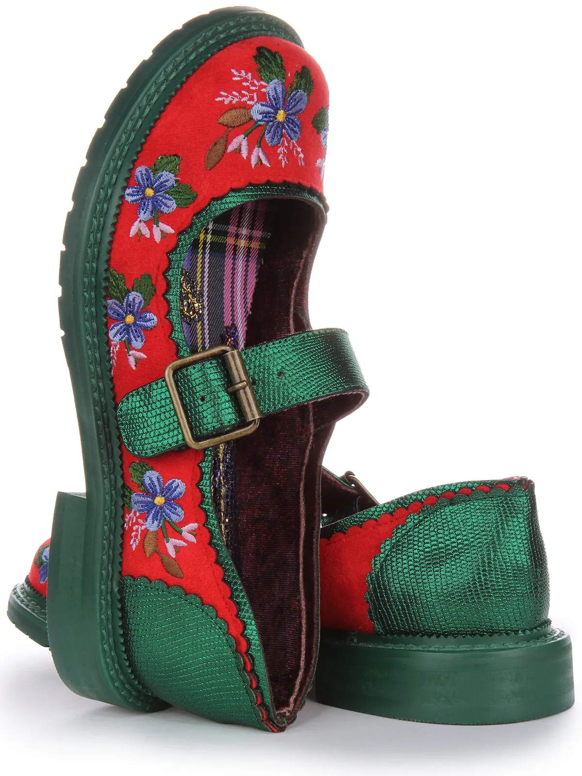 Irregular Choice Hilltop House In Red Floral For Women