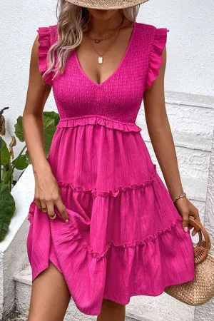 Island Hues Summer Hot Pink Mini Dress