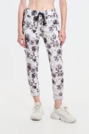 Izzy Floral Leaves Featherweight Pant (PL712F)