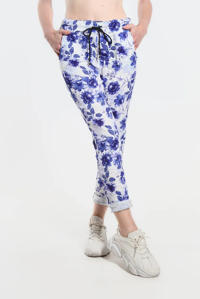 Izzy Floral Leaves Featherweight Pant (PL712F)