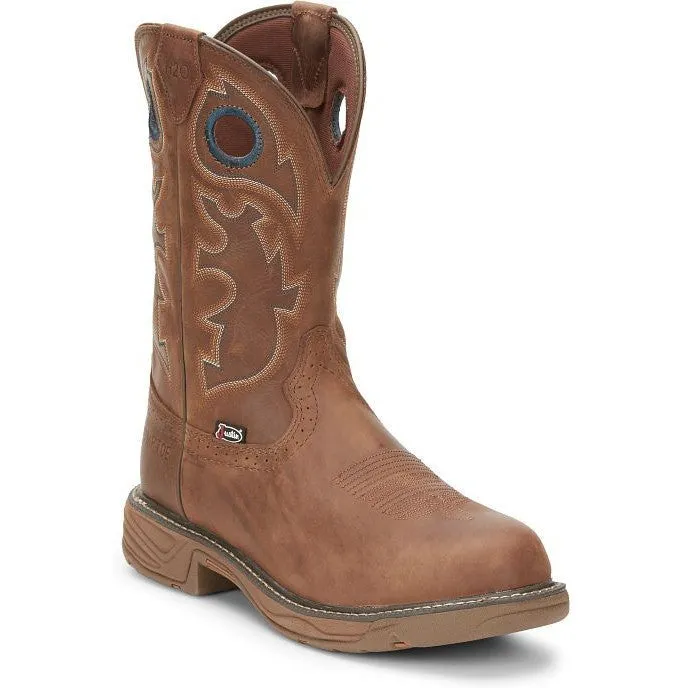 Justin Men's Rush 11" Nano CT Western Work Boot -Brown- SE4334